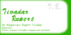 tivadar rupert business card